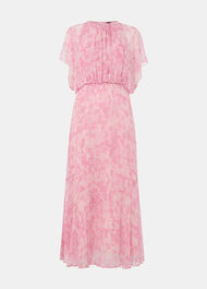 Dashed Brush Marks Midi Dress