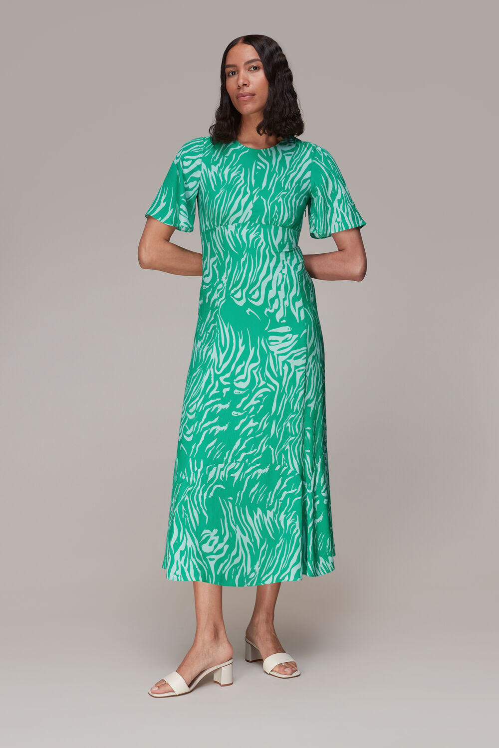 Green Midnight Tiger Alana Dress