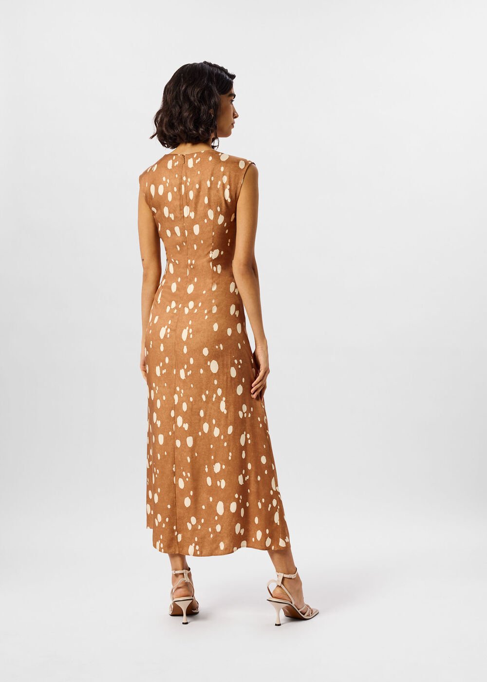 Deer Spot Viscose Midi Dress