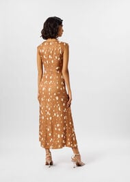 Deer Spot Viscose Midi Dress