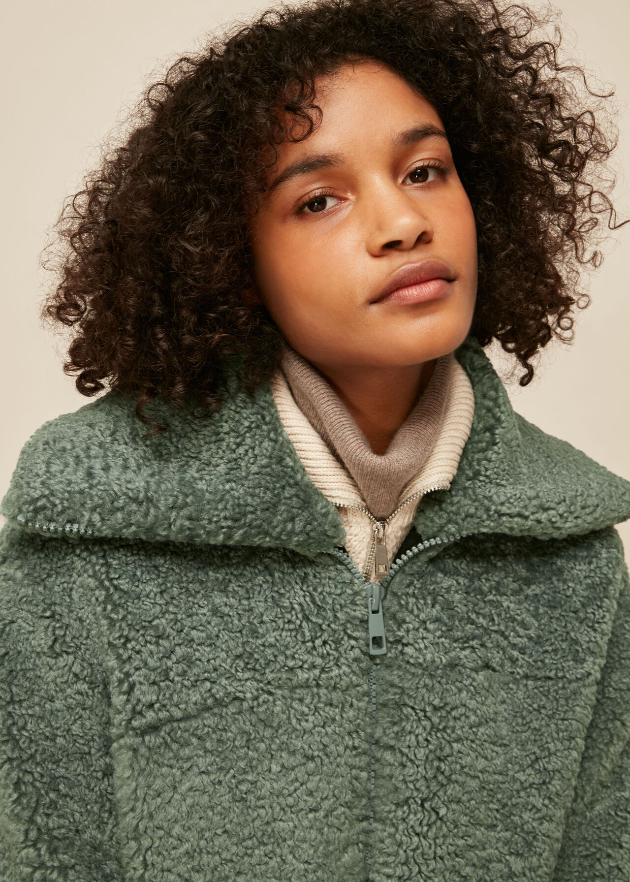 Mint Zip Front Sporty Jacket WHISTLES