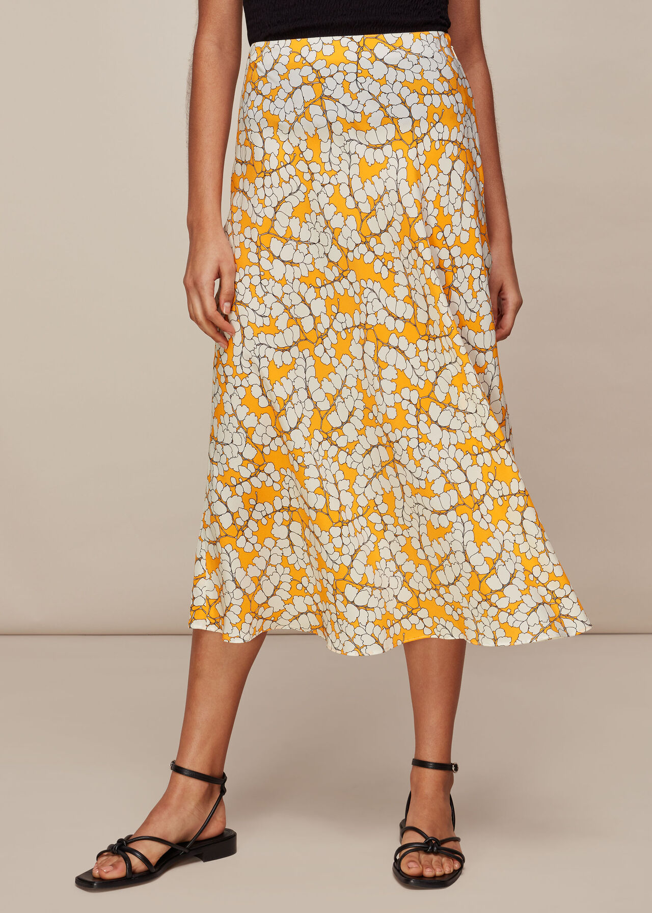 Spring Blossom Silk Skirt