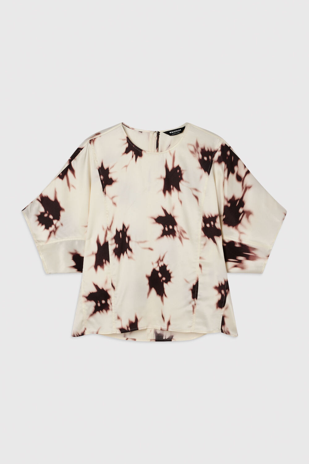 Ivory Shadow Floral Viscose Blouse