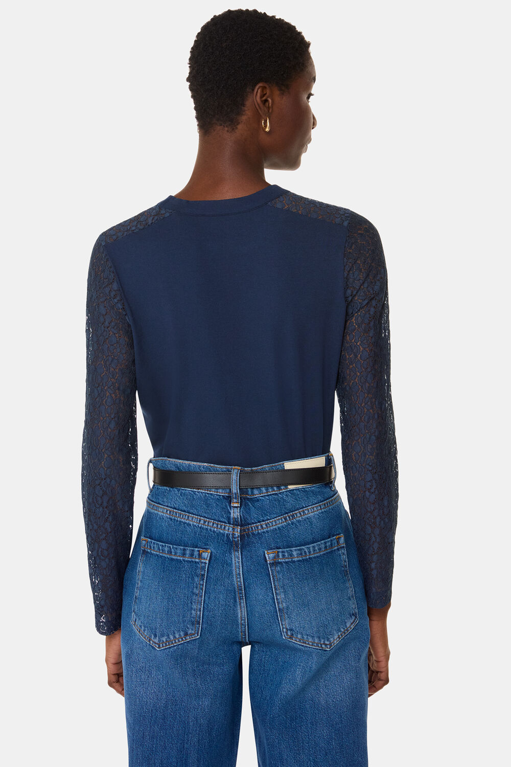 Lace Sleeve Detail Top
