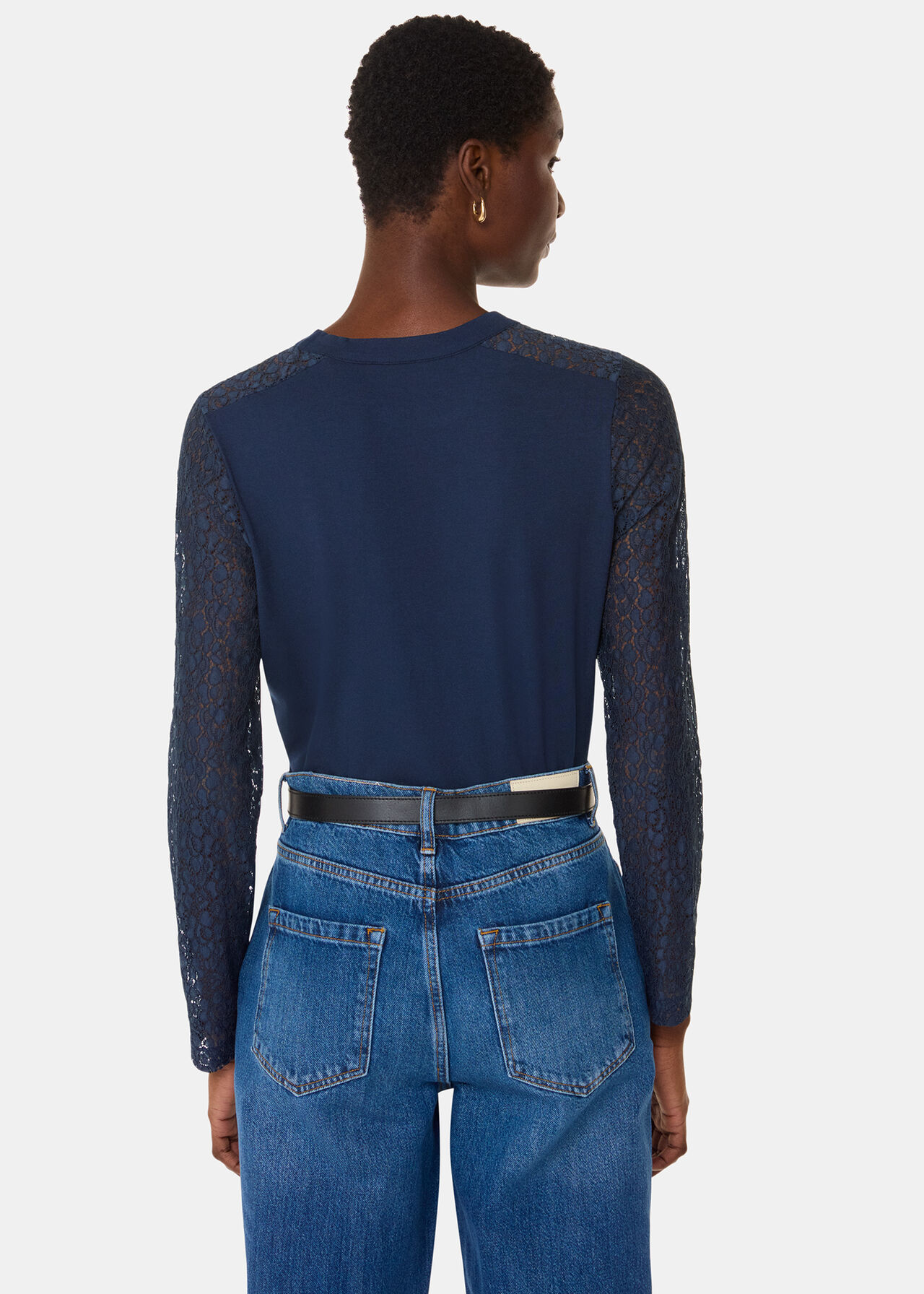 Lace Sleeve Detail Top