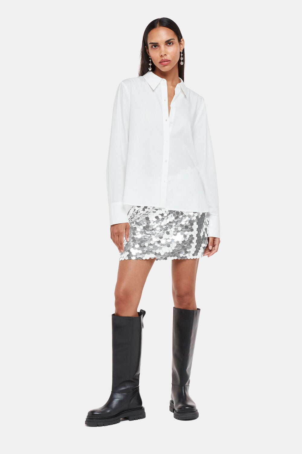 Sequin Disc Mini Skirt
