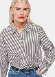 Petite Stripe Relaxed Fit Shirt