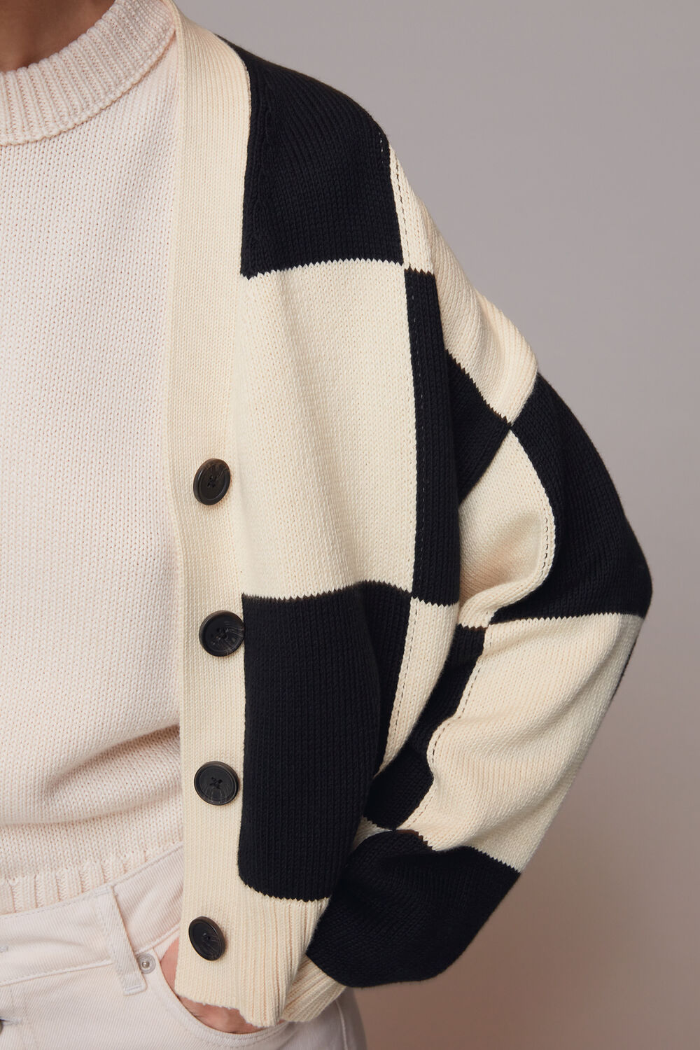 Check Cardigan