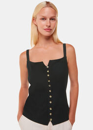 Strappy Button Through Vest