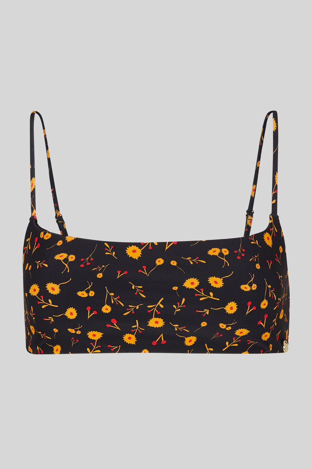 Aster Floral Bikini Top Black/Multi
