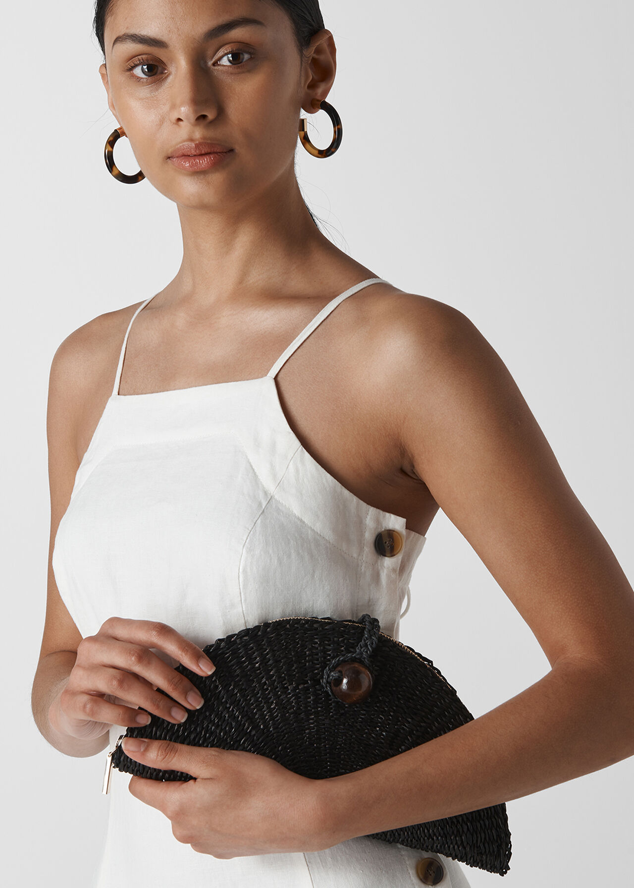 Elm Straw Bead Clutch