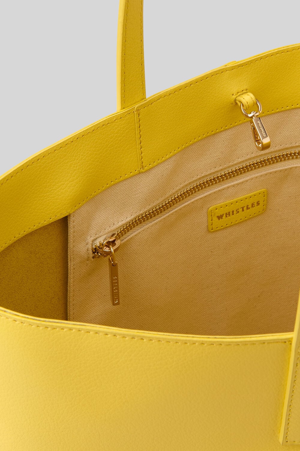 Denmark Unlined Leather Tote Yellow