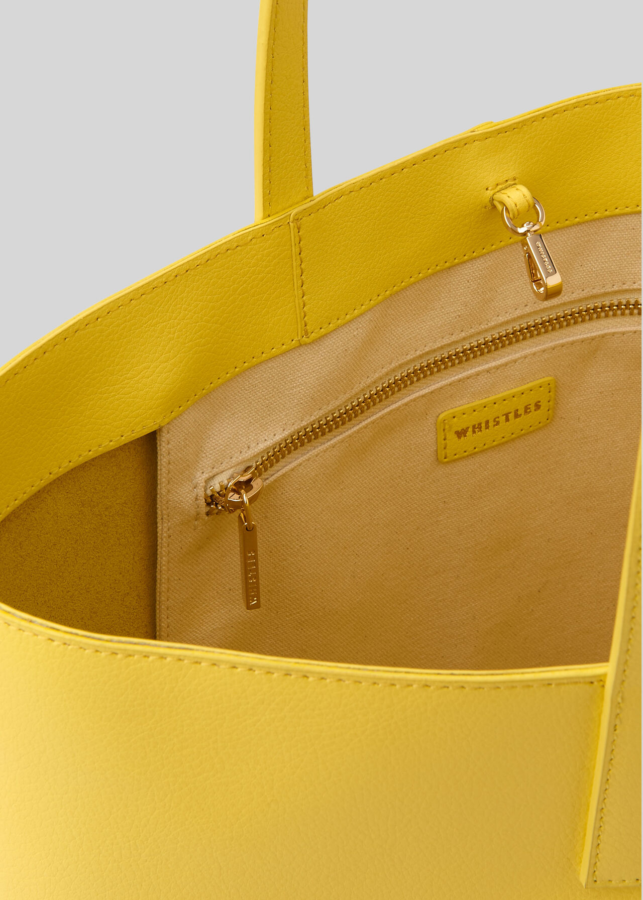 Denmark Unlined Leather Tote Yellow