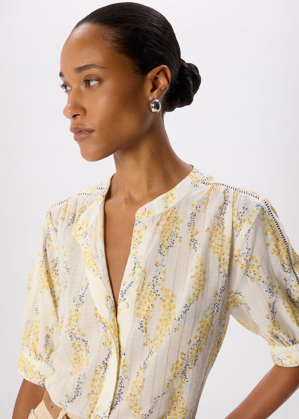 Ditsy Stem Textured Shirt