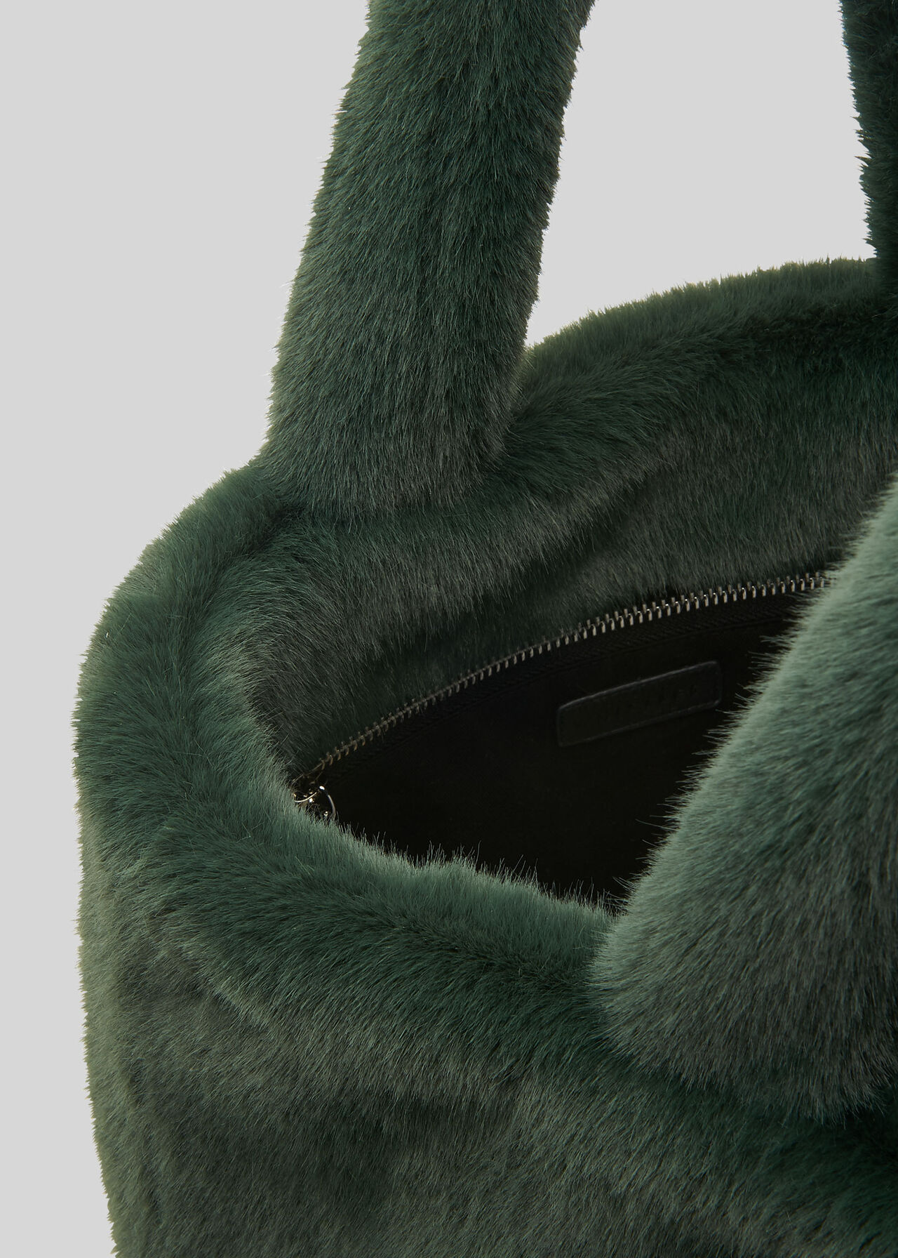 Hattie Faux Fur Tote Green