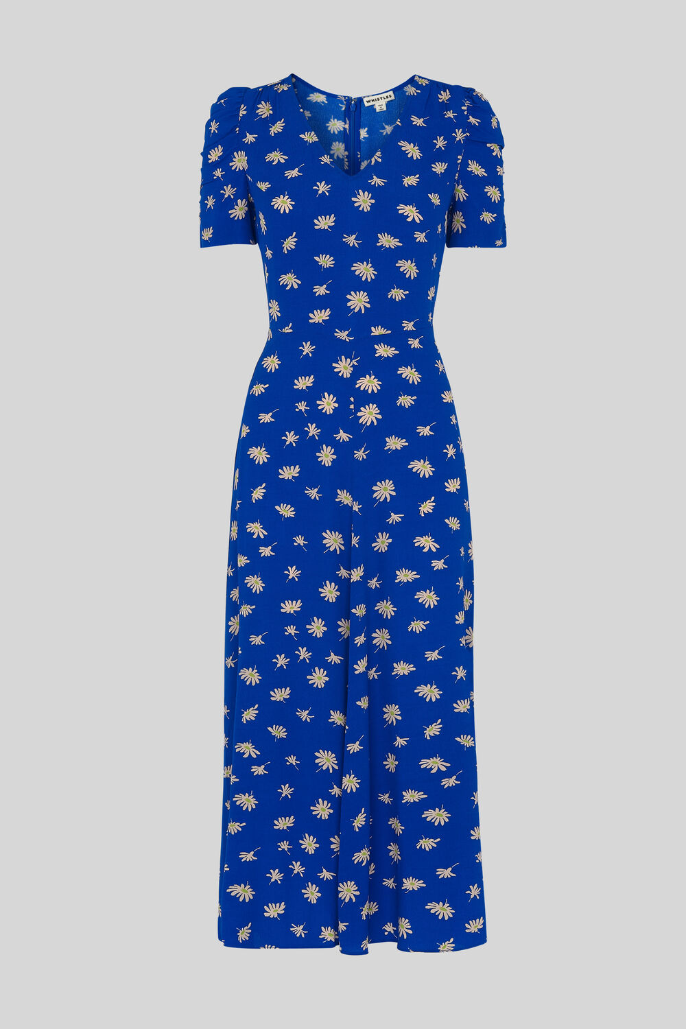 Scattered Daisy Midi Dress Blue/Multi