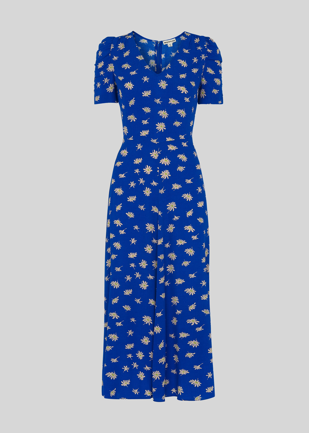 Scattered Daisy Midi Dress Blue/Multi