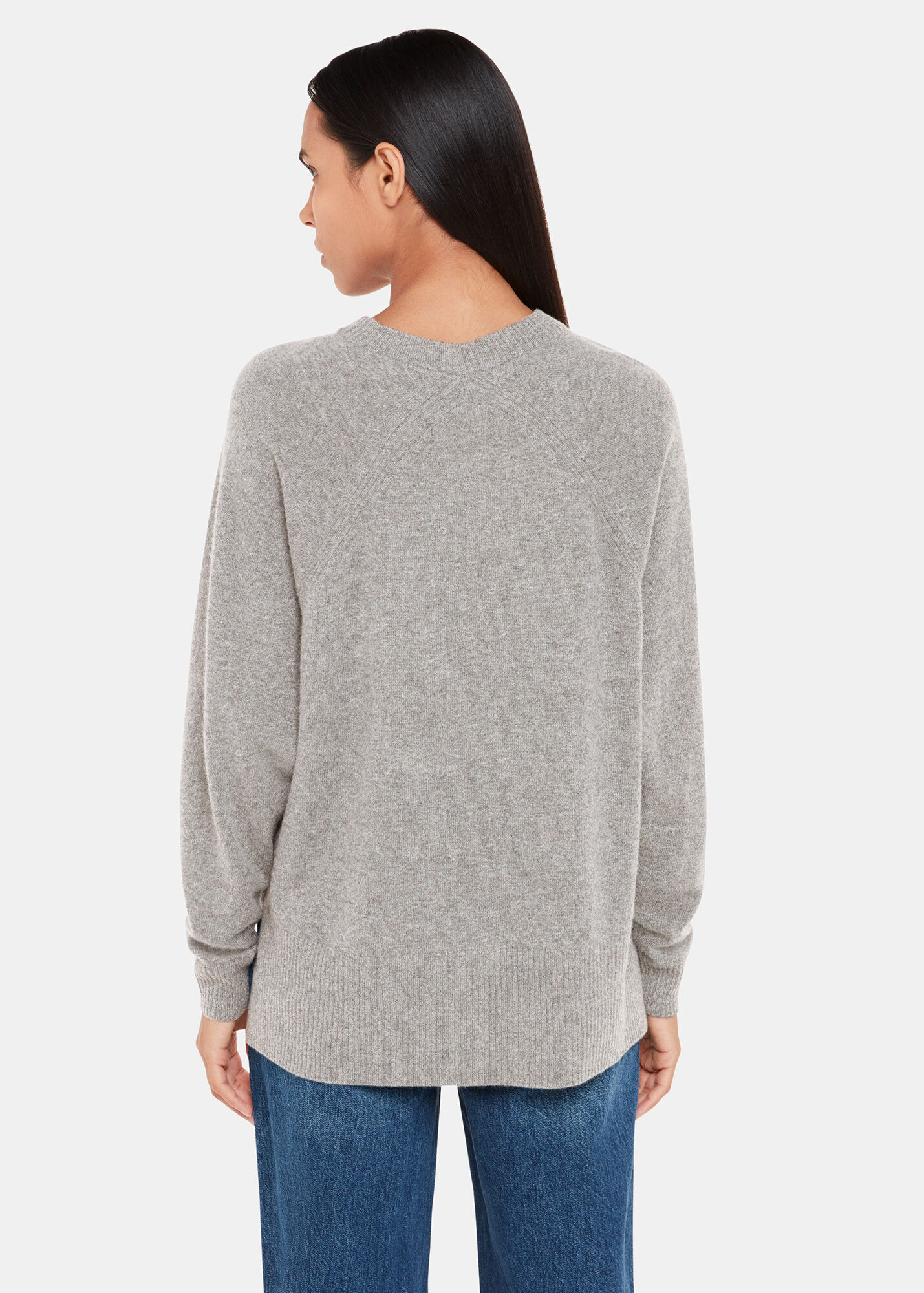 Cashmere Crew Neck Knit RWS - Dark Grey Melange