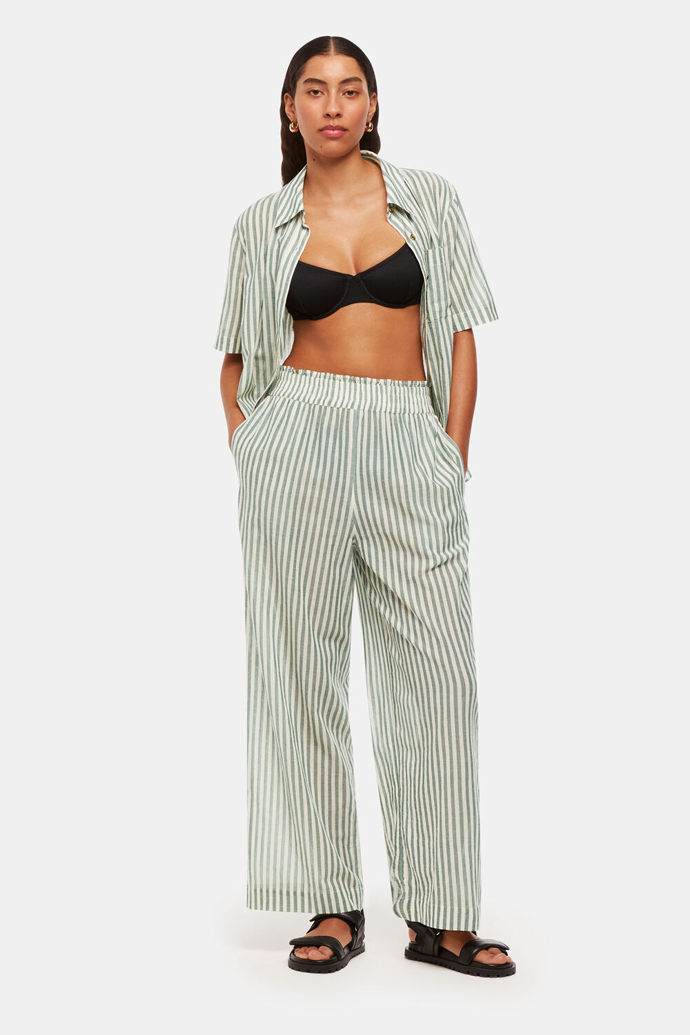 Green Stripe Beach Pants&nbsp;