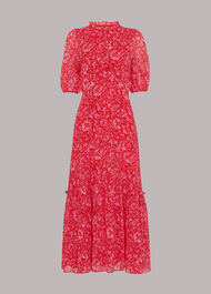 Clouded Floral Midi Dress