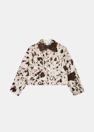 Cow Print Zip Jacket