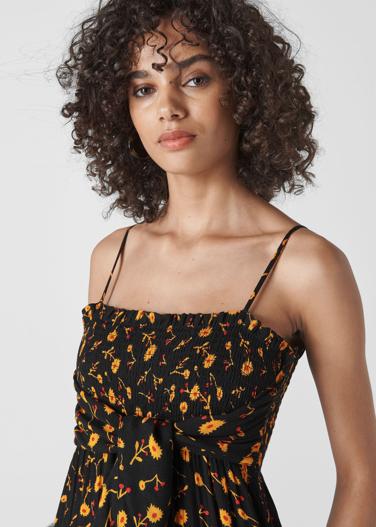 Aster Floral Textured Jumpsuit Black/Multi