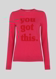 You Got This Logo Knit Pink