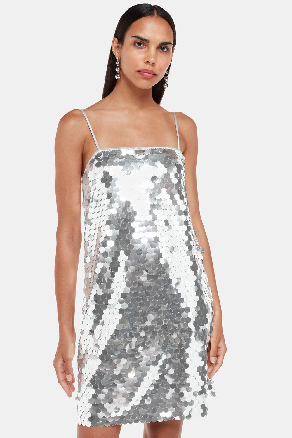 Sequin Disc Mini Dress