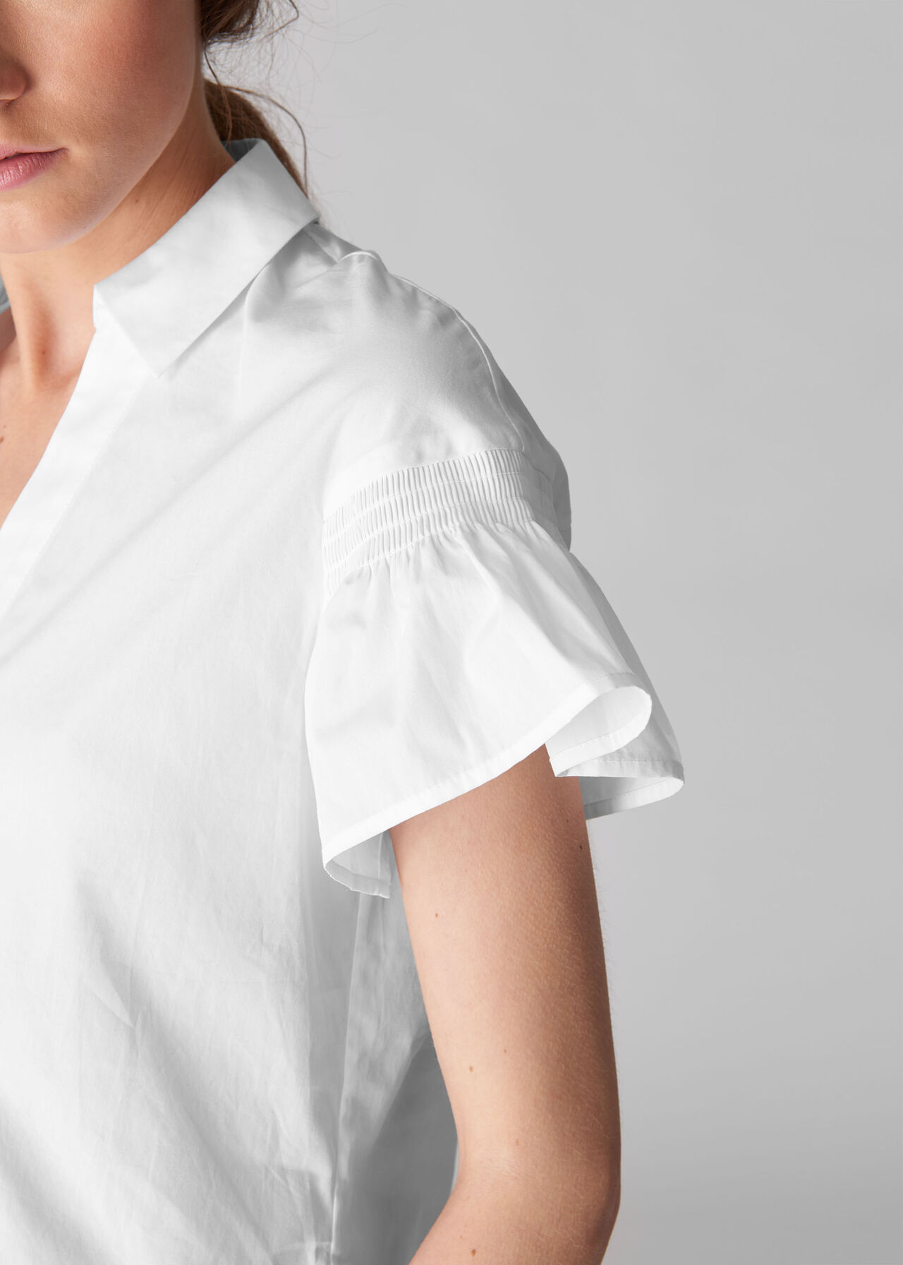 Frill Poplin Shirt