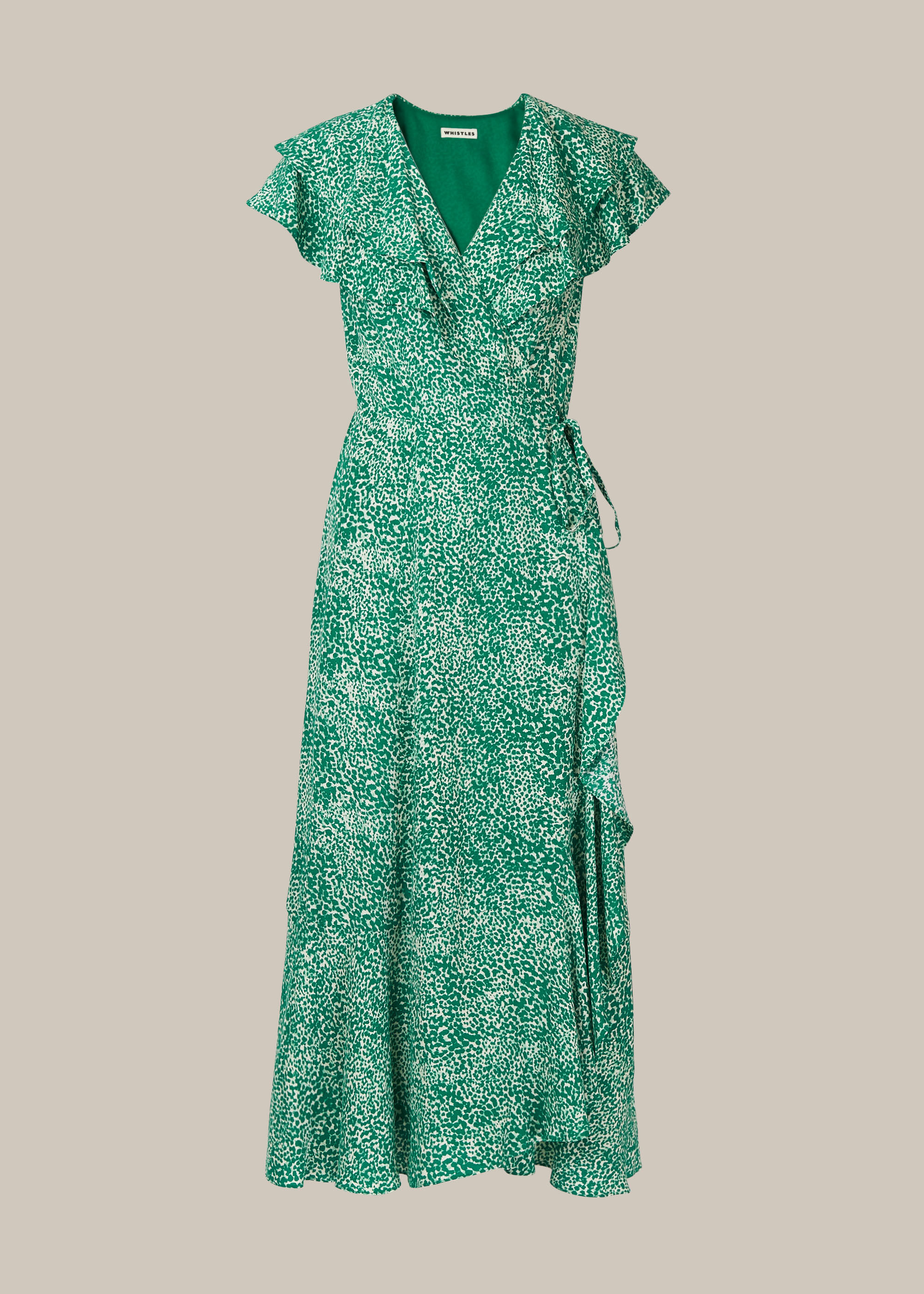 Whistles green wrap dress deals