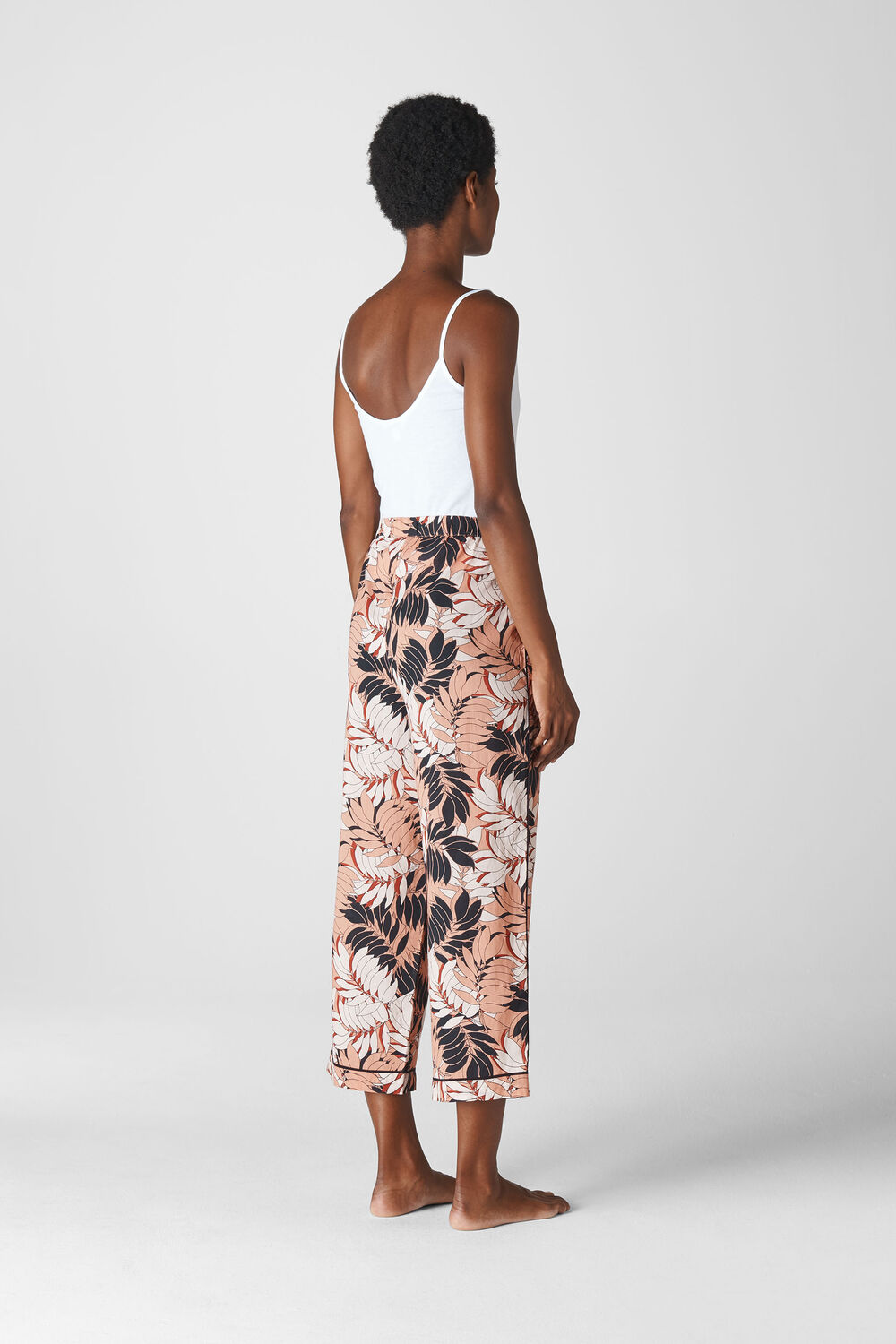 Fern Print Pyjama Trouser Pink/Multi