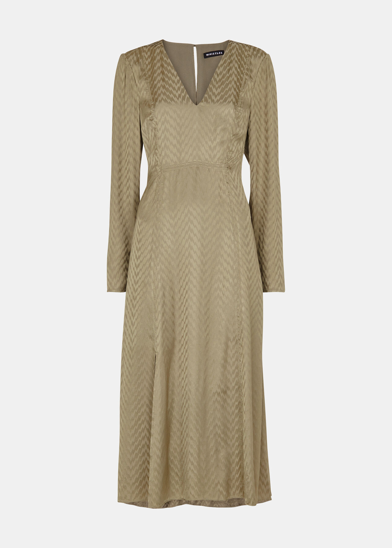 Jacquard Zig Zag Print Dress