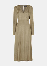 Jacquard Zig Zag Print Dress