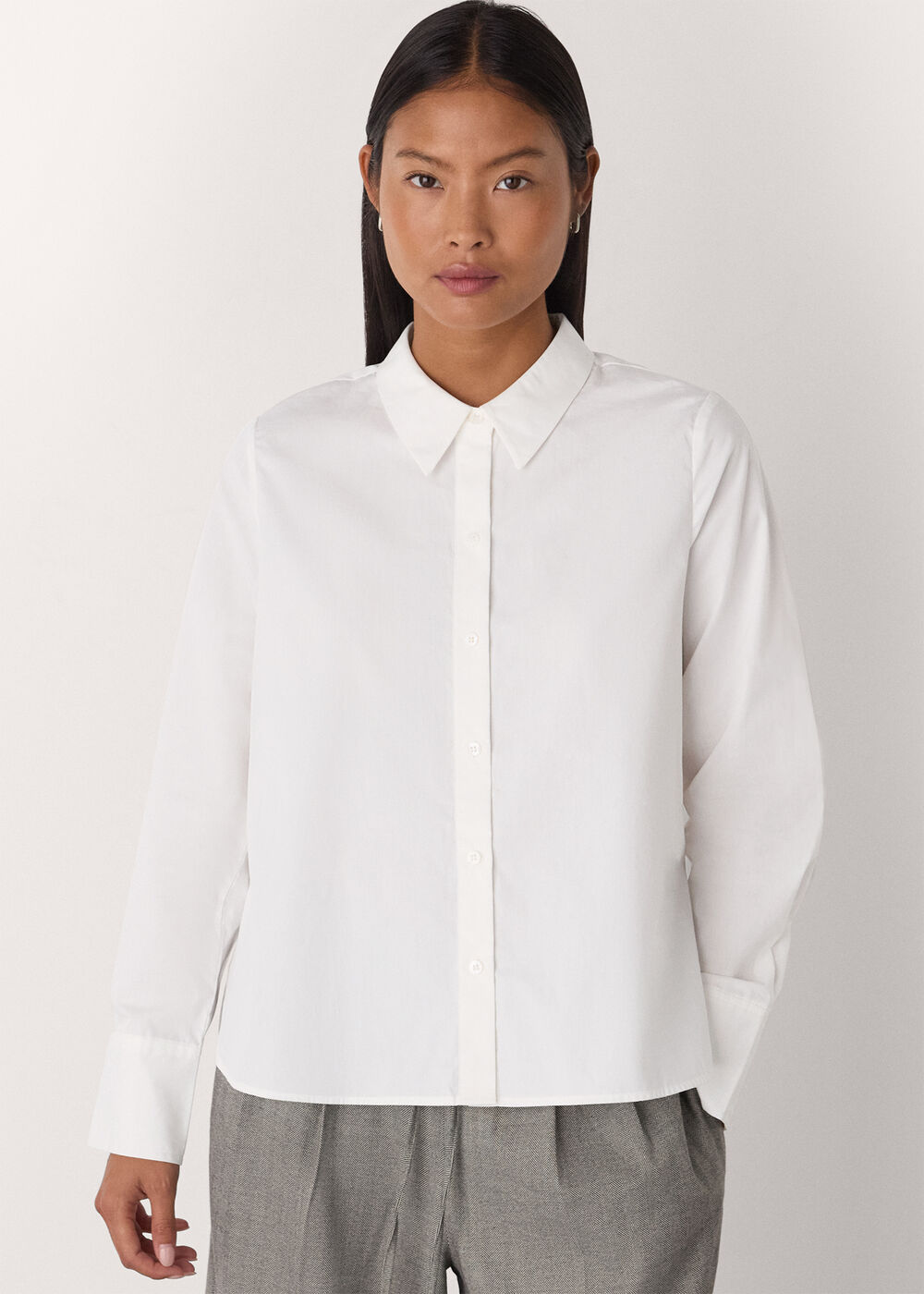 Petite Boxy Cotton Shirt