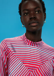 Tangle Stripe Silk Mix Dress
