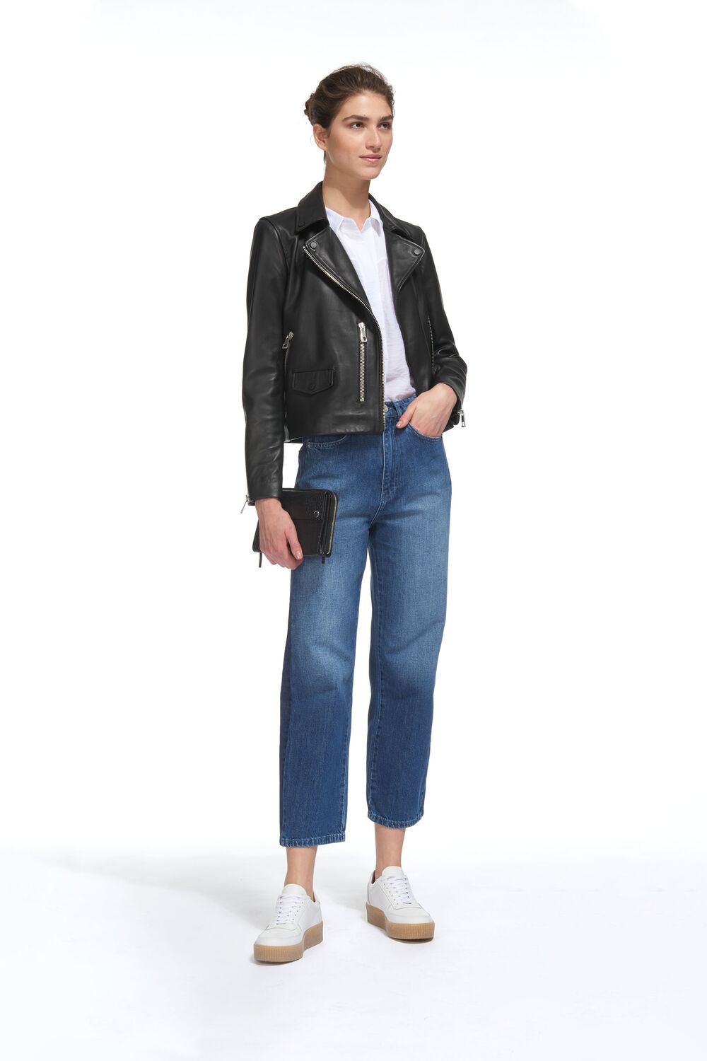 Agnes Leather Biker Black