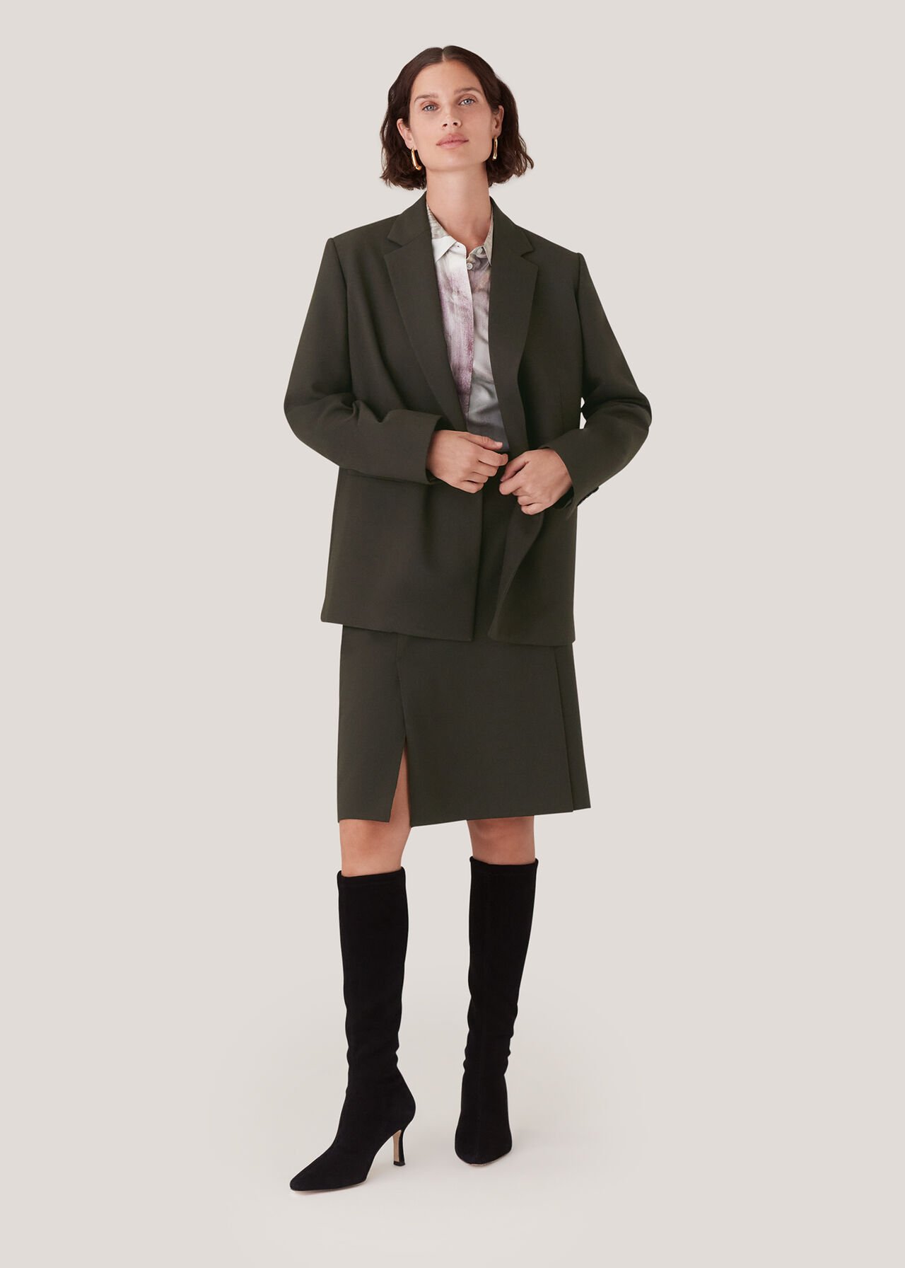 Natalie Wool Blend Skirt