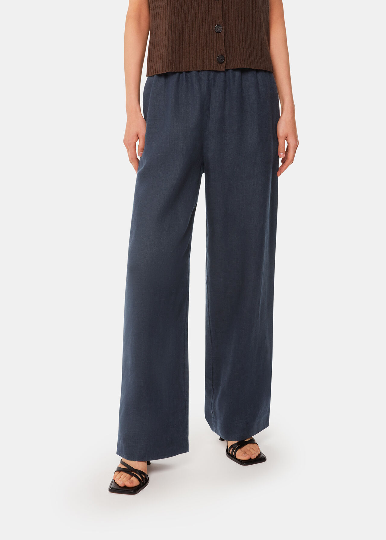 Whistles Elasticated Linen Trousers Whistles Elasticated Linen Trousers