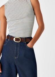 Stripe High Neck Rib Tee