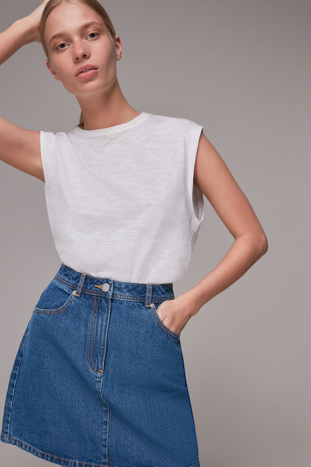 Denim Pocket Mini Skirt
