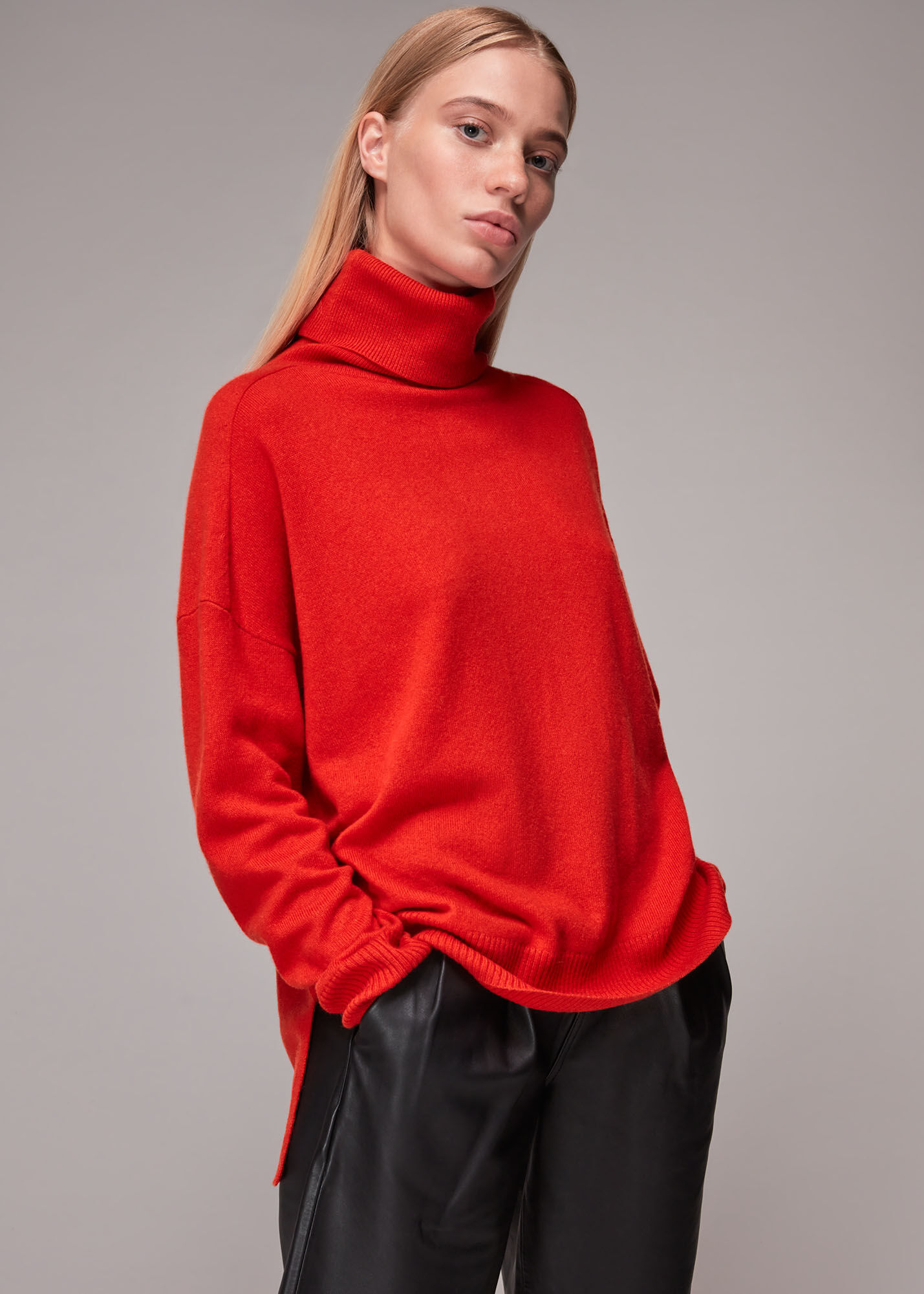 Cashmere red sweater store