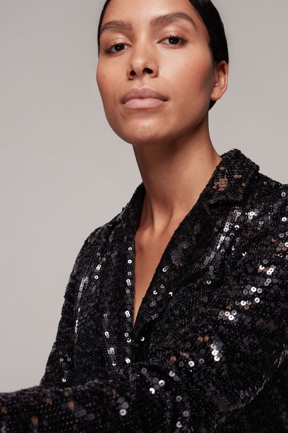 Sequin Double Breasted Blazer