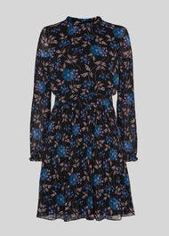 Elderberry Print Dobby Dress Black/Multi