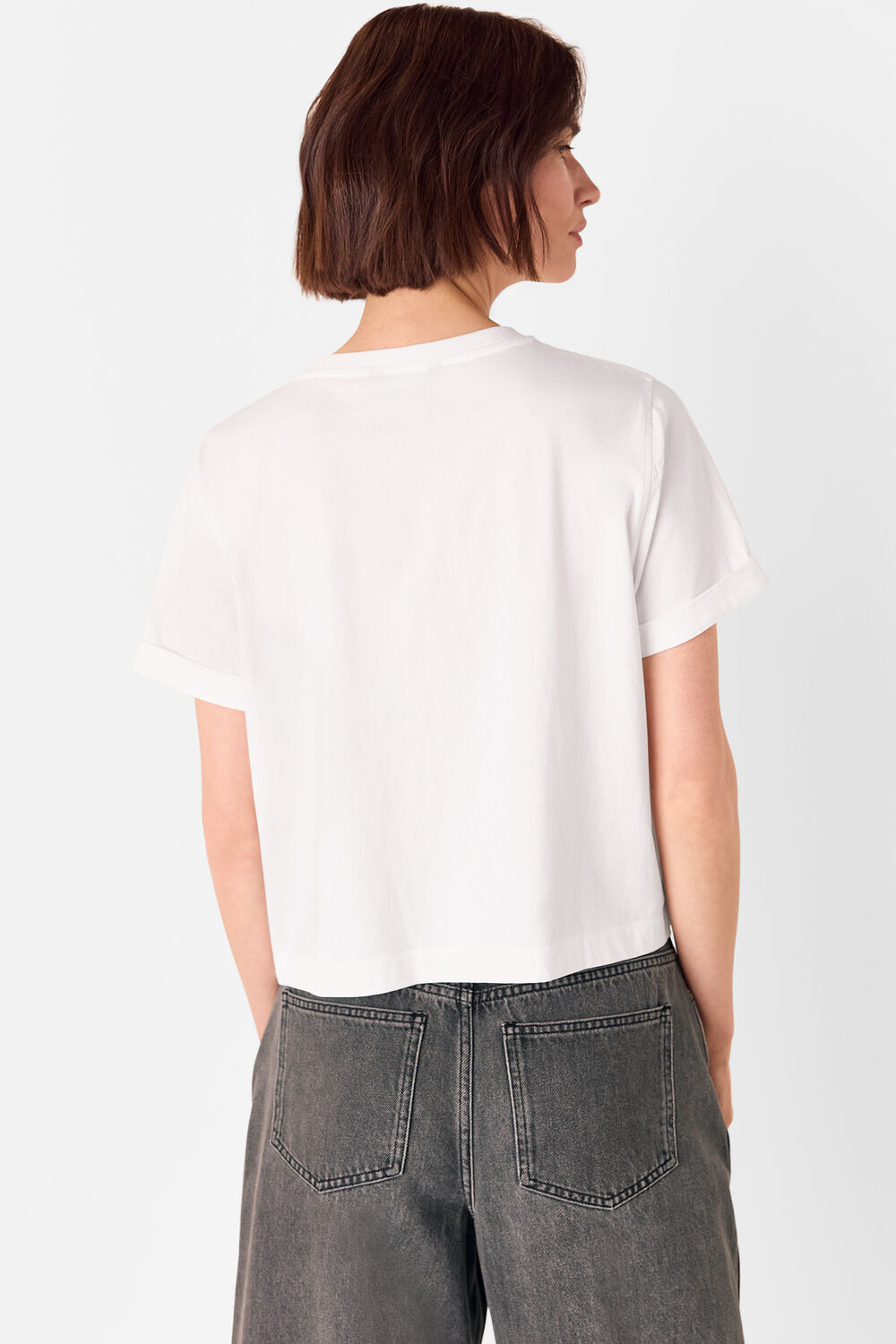 Round Neck Button Up Tee