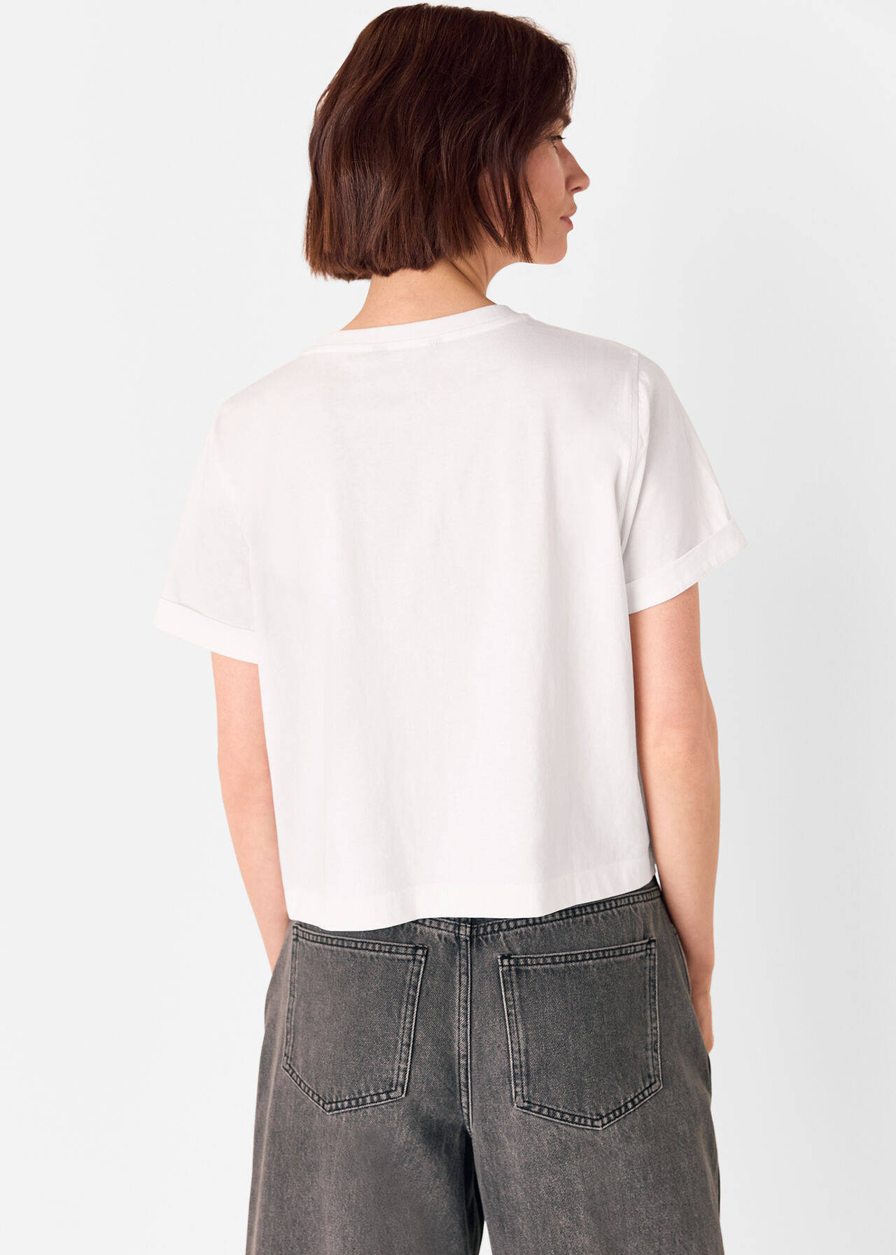 Round Neck Button Up Tee