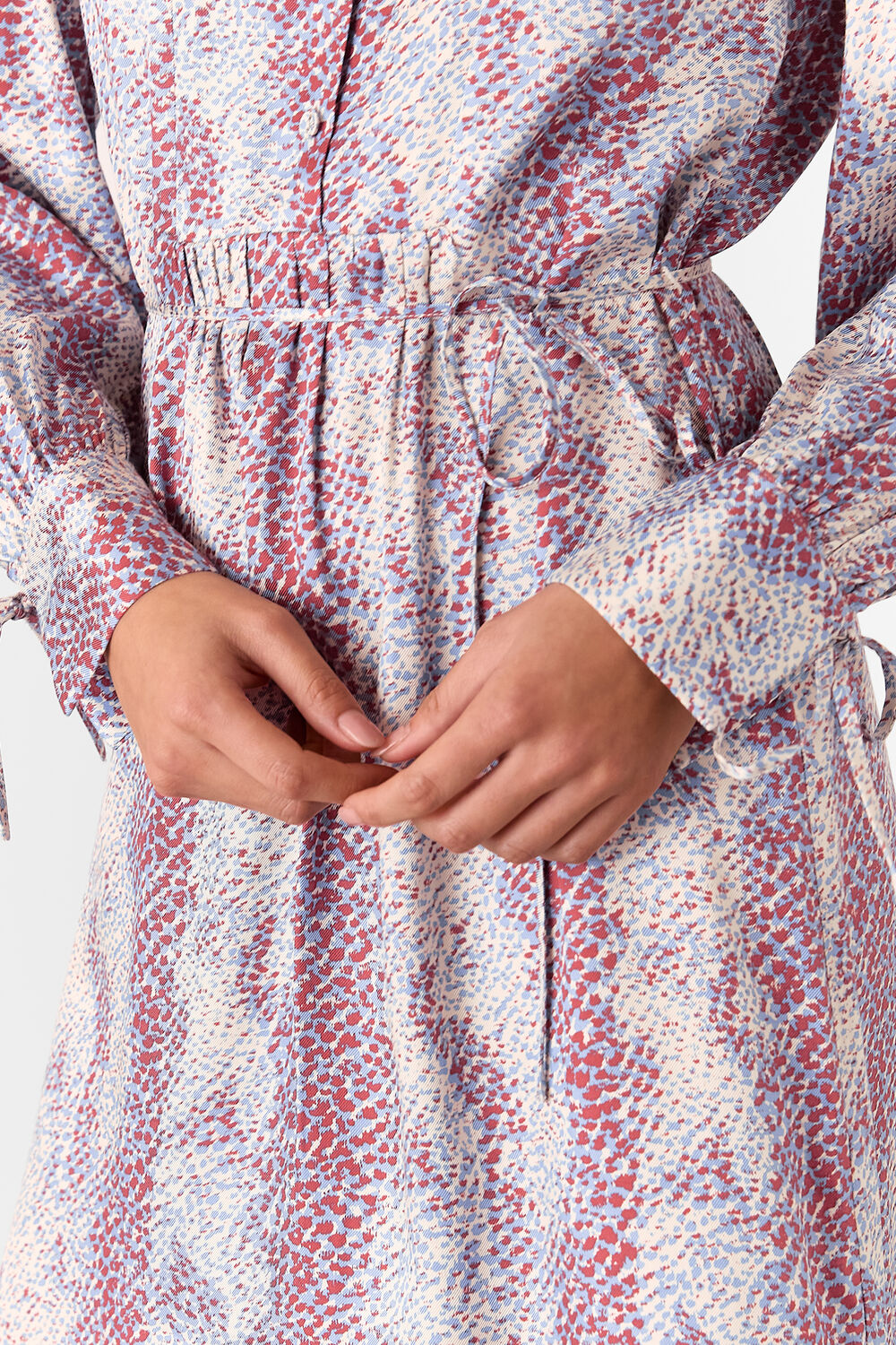 Multicolour Petite Mottled Snake Print Midi Dress