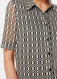 Link Check Mesh Shirt Dress