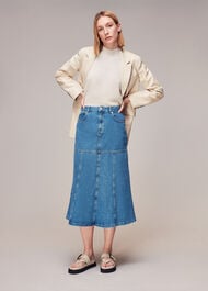 Denim Midi Skirt