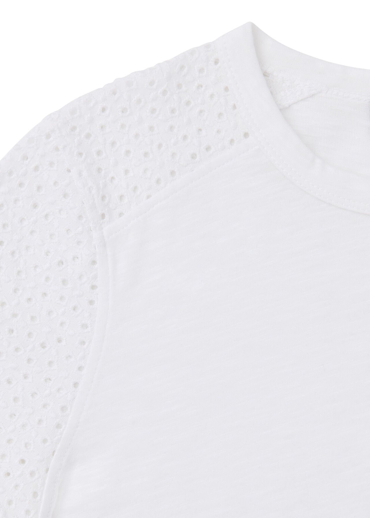 Broderie Sleeve Detail Tee