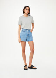 High Waist Denim Short